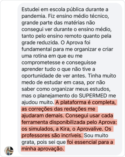 Depoimento medicina